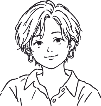 線で描いた似顔絵